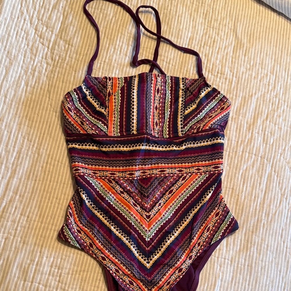 Mossimo Supply Co. Multicolor Striped One Piece Swimsuit